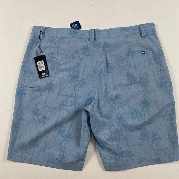 NWT Travis Mathew Smooth Talker Shorts Mens Size 38 Blue Golf Flat Front Stretch - Picture 2 of 15
